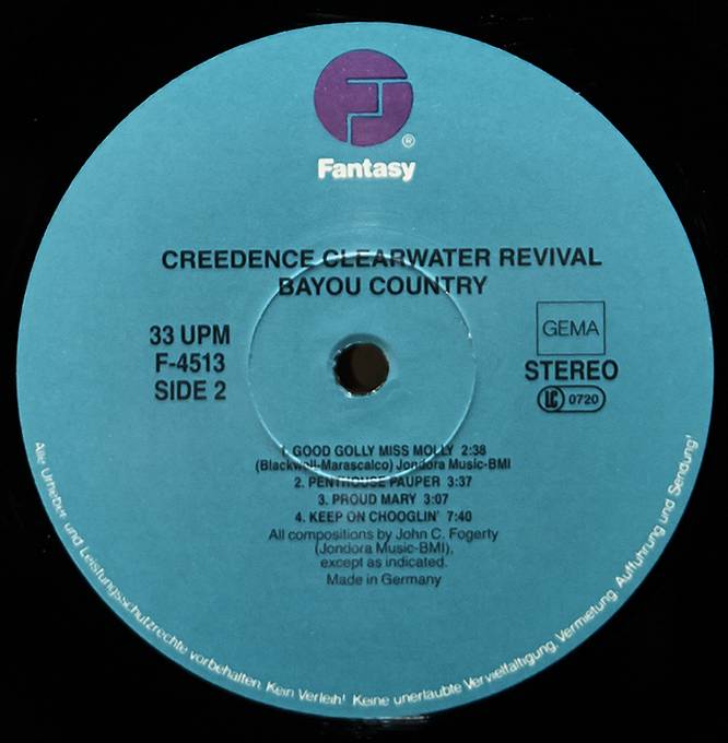 Creedence Clearwater Revival Bayou Country [lp label b deu ]